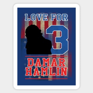 Love for 3 Damar Hamlin man Sticker